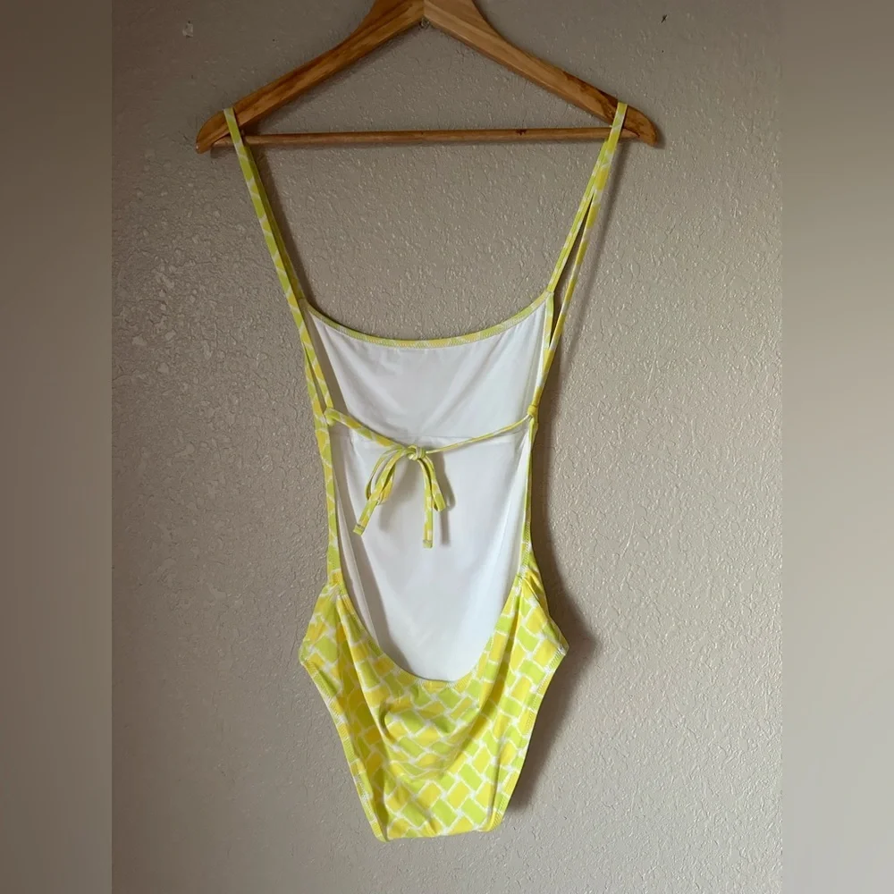 Anthropology Solid & Striped Melissa Pineapple Tile One Piece Swimsuit - Picture 4 of 6
